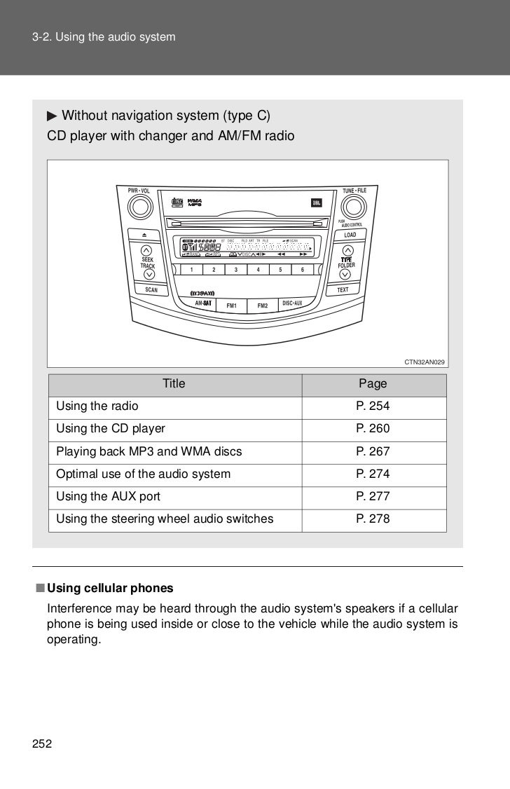 Toyota RAV4 Owners Manual: Audio system Toyota RAV4 Owners Manual: Audio system